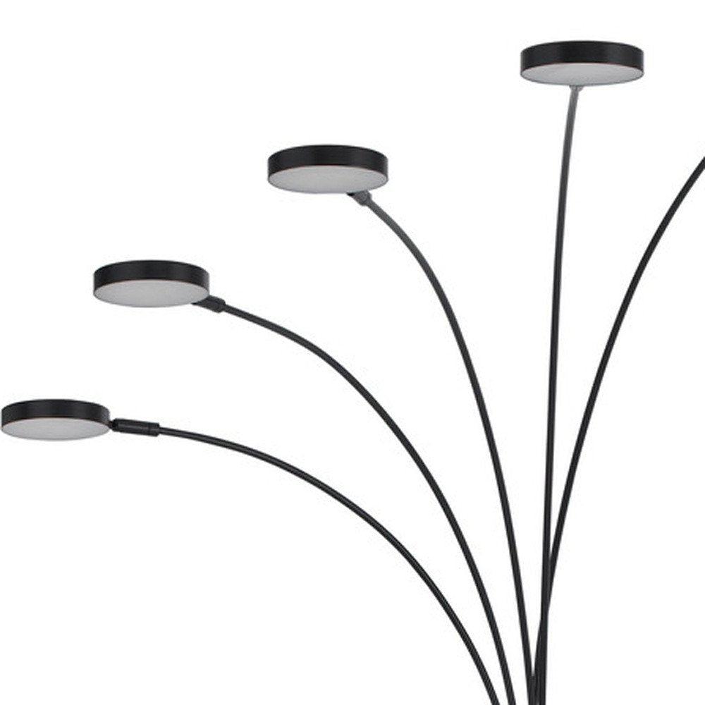 82" Bronze Five Light Led Arc Floor Lamp  Warm Home View