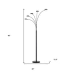 82" Bronze Five Light Led Arc Floor Lamp  Warm Home View