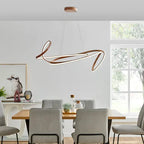 Moscow LED Chandelier // Light Wood  Warm Home View