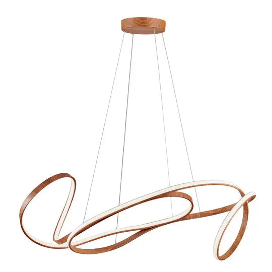 Moscow LED Chandelier // Light Wood  Warm Home View