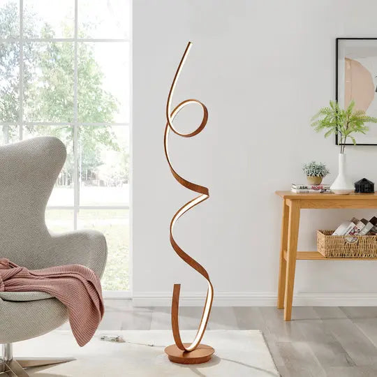 Amsterdam LED Wood 63-Inch Floor Lamp - Dimmable  Warm Home View