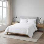 White Queen Cotton Blend 1000 Thread Count Washable Duvet Cover Set  Warm Home View