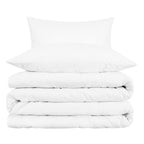White Queen Cotton Blend Washable Duvet Cover Set  Warm Home View