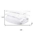 White Queen Cotton Washable Duvet Cover Set With Two Shams  Warm Home View