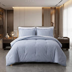 White Queen Cotton Washable Duvet Cover Set  Warm Home View