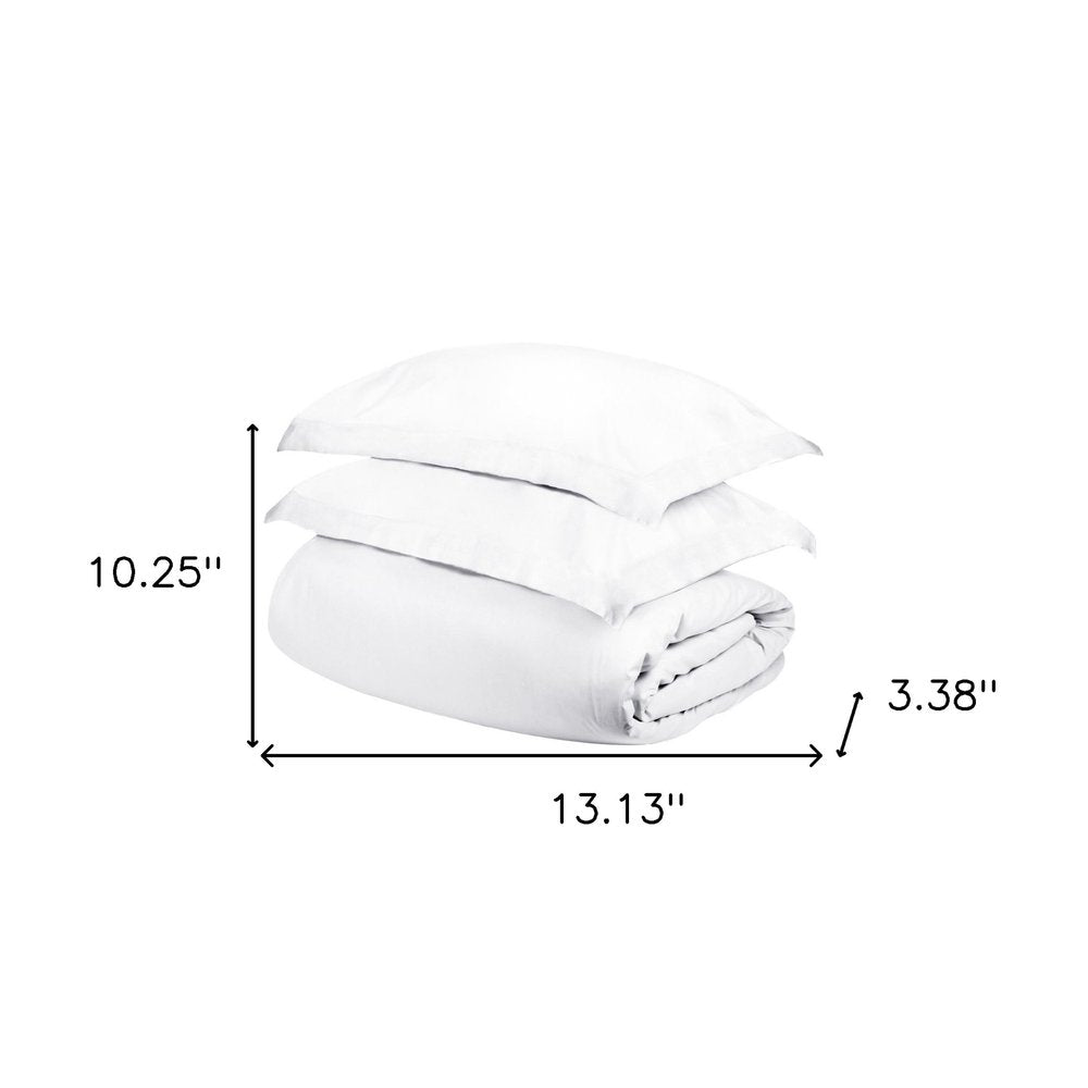 White Queen Cotton Washable Duvet Cover Set  Warm Home View