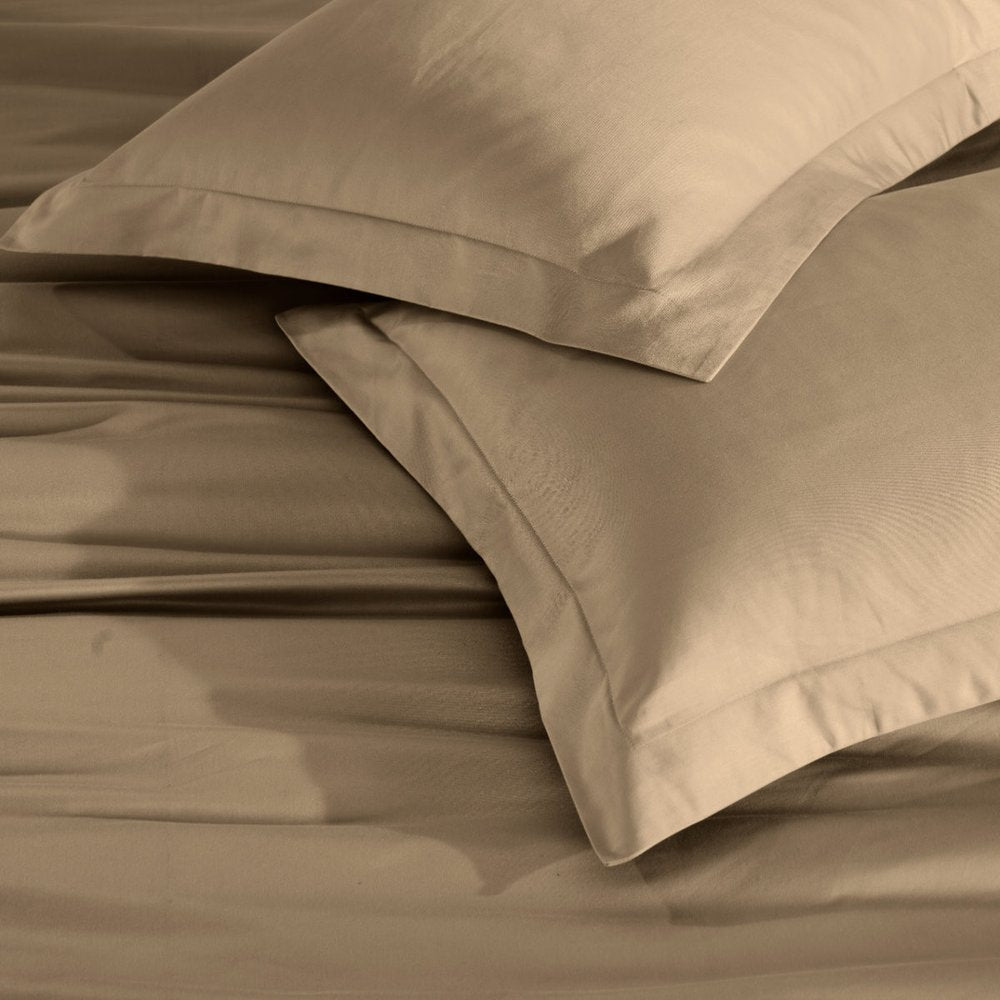 Taupe King Cotton Washable Duvet Cover Set  Warm Home View