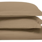 Taupe King Cotton Washable Duvet Cover Set  Warm Home View