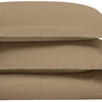 Taupe King Cotton Washable Duvet Cover Set  Warm Home View
