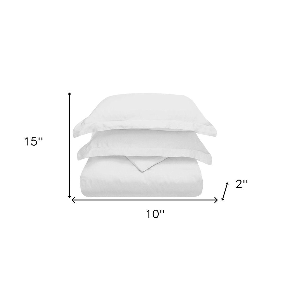 White Queen Cotton Blend 300 Thread Count Washable Duvet Cover Set  Warm Home View