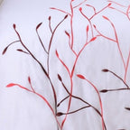 White And Red Queen Cotton Washable Duvet Cover Set With Two Shams  Warm Home View