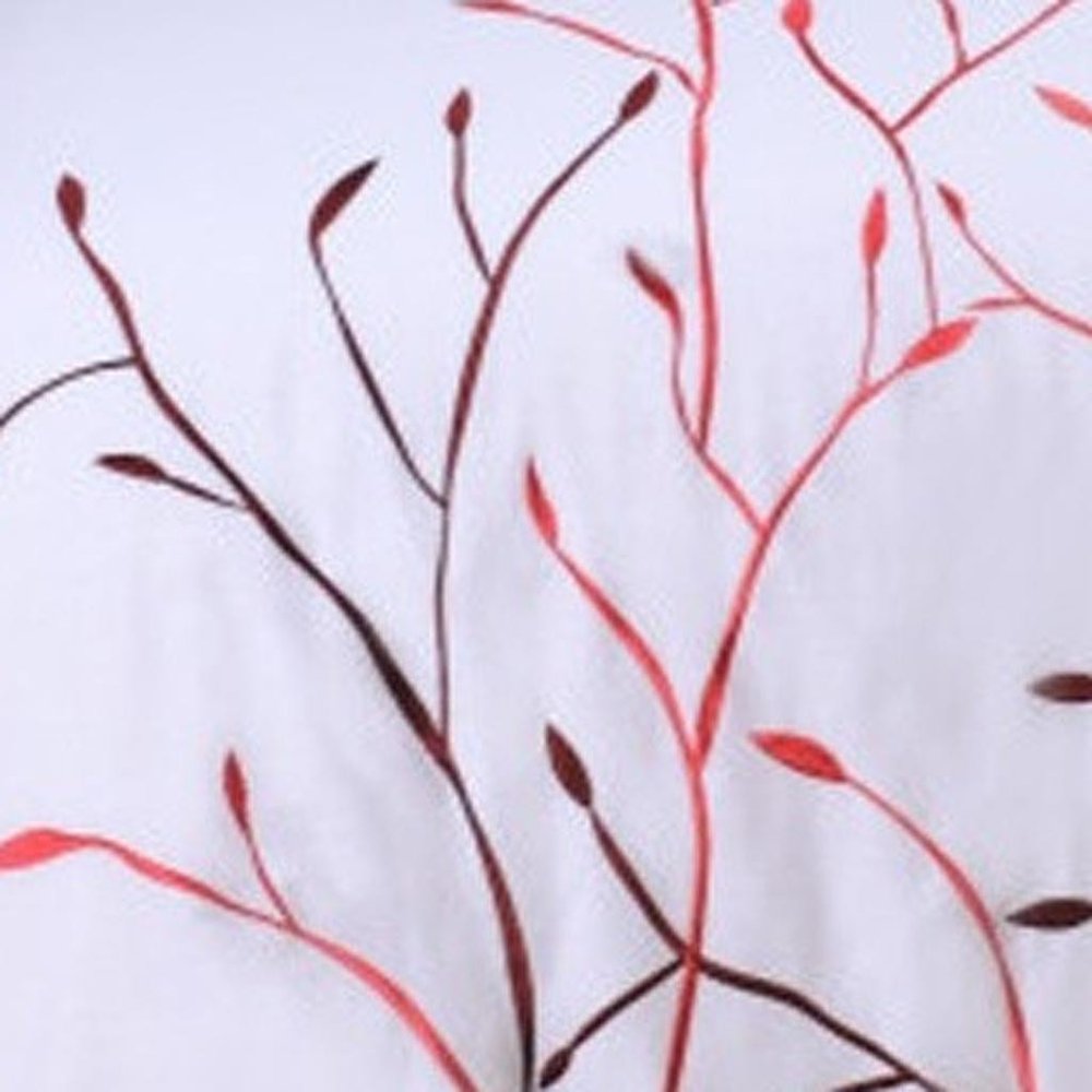 White And Red Queen Cotton Washable Duvet Cover Set With Two Shams  Warm Home View