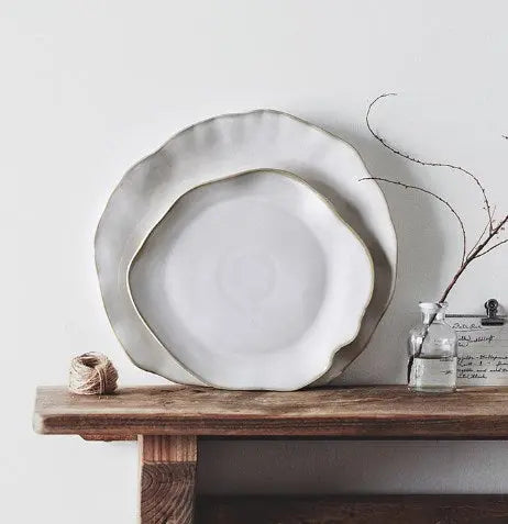 Ceramic Irregular Dinnerware Set with Bowls and Plates  Warm Home View