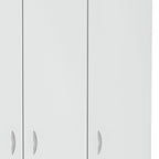 71" White Three Door Two Drawer Combo Dresser  Warm Home View