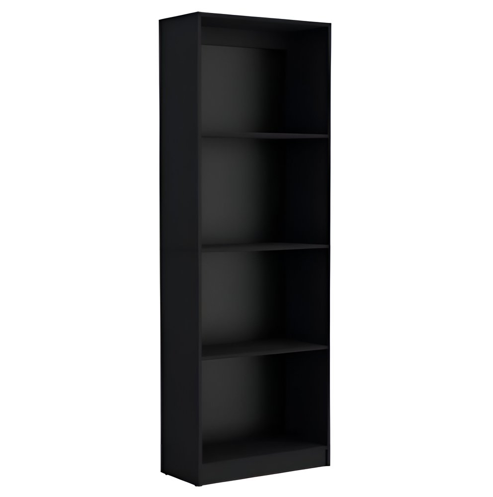 Set of Two Black Wood Multi Tier Bookcases  Warm Home View