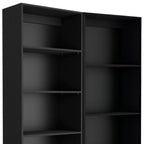 Set of Two Black Wood Multi Tier Bookcases  Warm Home View