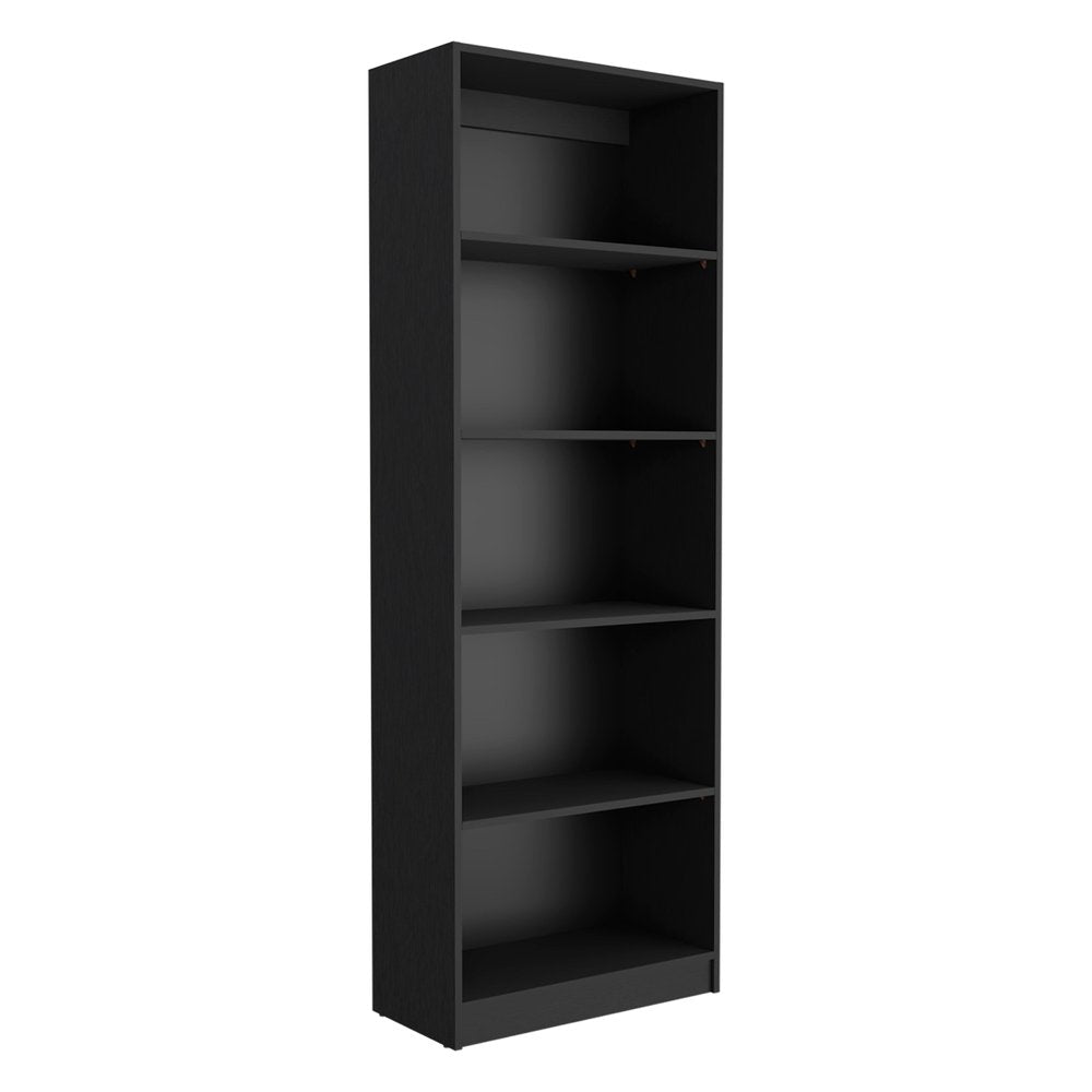 Set of Two Black Wood Multi Tier Bookcases  Warm Home View
