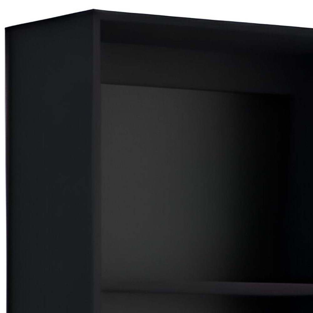 Set of Two Black Wood Multi Tier Bookcases  Warm Home View