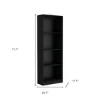 Set of Two Black Wood Multi Tier Bookcases  Warm Home View