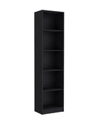 Set of Two Black Wood Multi Tier Bookcases  Warm Home View