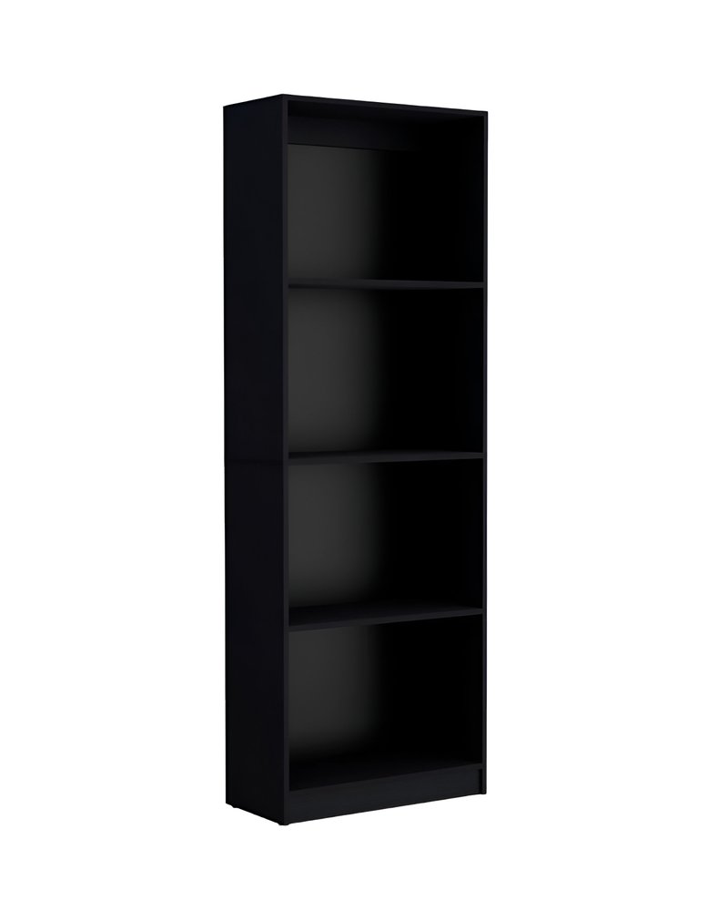 Set of Two Black Wood Multi Tier Bookcases  Warm Home View
