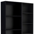 Set of Two Black Wood Multi Tier Bookcases  Warm Home View