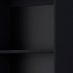 Set of Two 71" Black Bookcase With Two Doors  Warm Home View