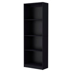 Set of Two 71" Black Bookcase With Two Doors  Warm Home View