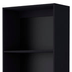 Set of Two 71" Black Bookcase With Two Doors  Warm Home View