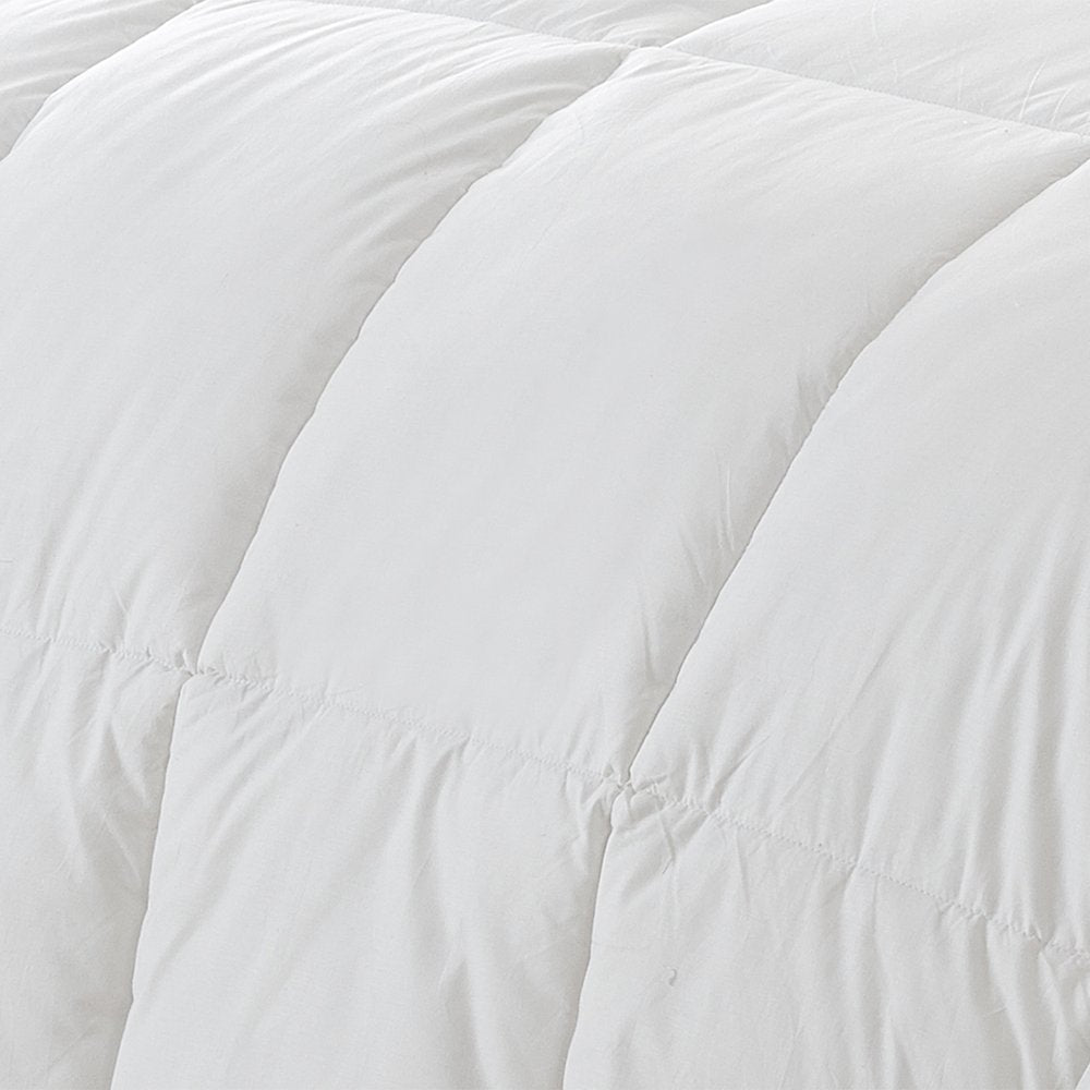 White Twin Fabric Spot Clean Goose Down Down Comforter  Warm Home View