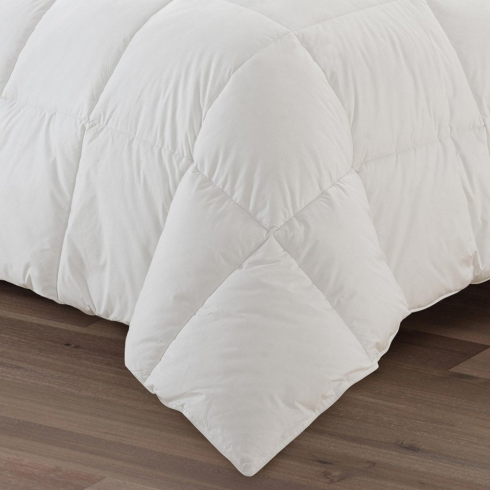 White Twin Fabric Spot Clean Goose Down Down Comforter  Warm Home View