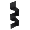 52" Black Wood Wall Mounted Corner Shelf  Warm Home View