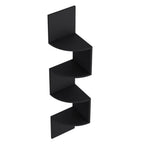 52" Black Wood Wall Mounted Corner Shelf  Warm Home View