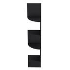52" Black Wood Wall Mounted Corner Shelf  Warm Home View