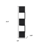 52" Black Wood Wall Mounted Corner Shelf  Warm Home View
