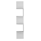 52" White Wood Wall Mounted Corner Shelf  Warm Home View