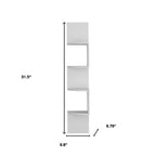 52" White Wood Wall Mounted Corner Shelf  Warm Home View