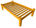 Yellow Solid Wood Twin Bed Frame  Warm Home View