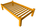 Yellow Solid Wood Twin Bed Frame  Warm Home View
