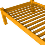 Yellow Solid Wood Twin Bed Frame  Warm Home View