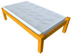 Yellow Solid Wood Twin Bed - Yellow Solid Pine - 1 Piece  Warm Home View