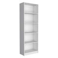 Set of Two White Wood Five Tier Modular Bookcase  Warm Home View