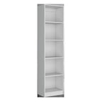 Set of Two White Wood Five Tier Modular Bookcase  Warm Home View