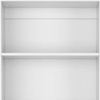 Set of Two White Wood Five Tier Modular Bookcase with Two Doors  Warm Home View