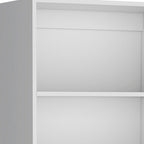 Set of Two White Wood Five Tier Modular Bookcase with Two Doors  Warm Home View