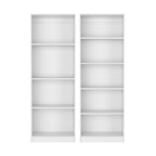 Set of Two White Wood Nine Tier Modular Bookcase  Warm Home View
