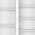 Set of Two White Wood Nine Tier Modular Bookcase  Warm Home View