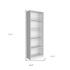 Set of Two White Wood Nine Tier Modular Bookcase  Warm Home View