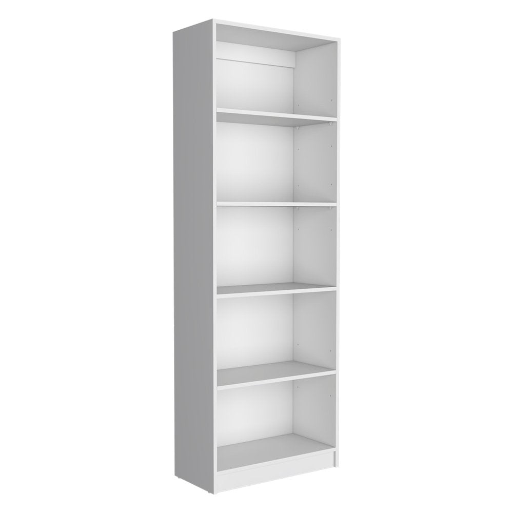 Set of Two White Wood Nine Tier Modular Bookcase  Warm Home View