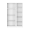 Set of Two White Wood Nine Tier Modular Bookcase  Warm Home View